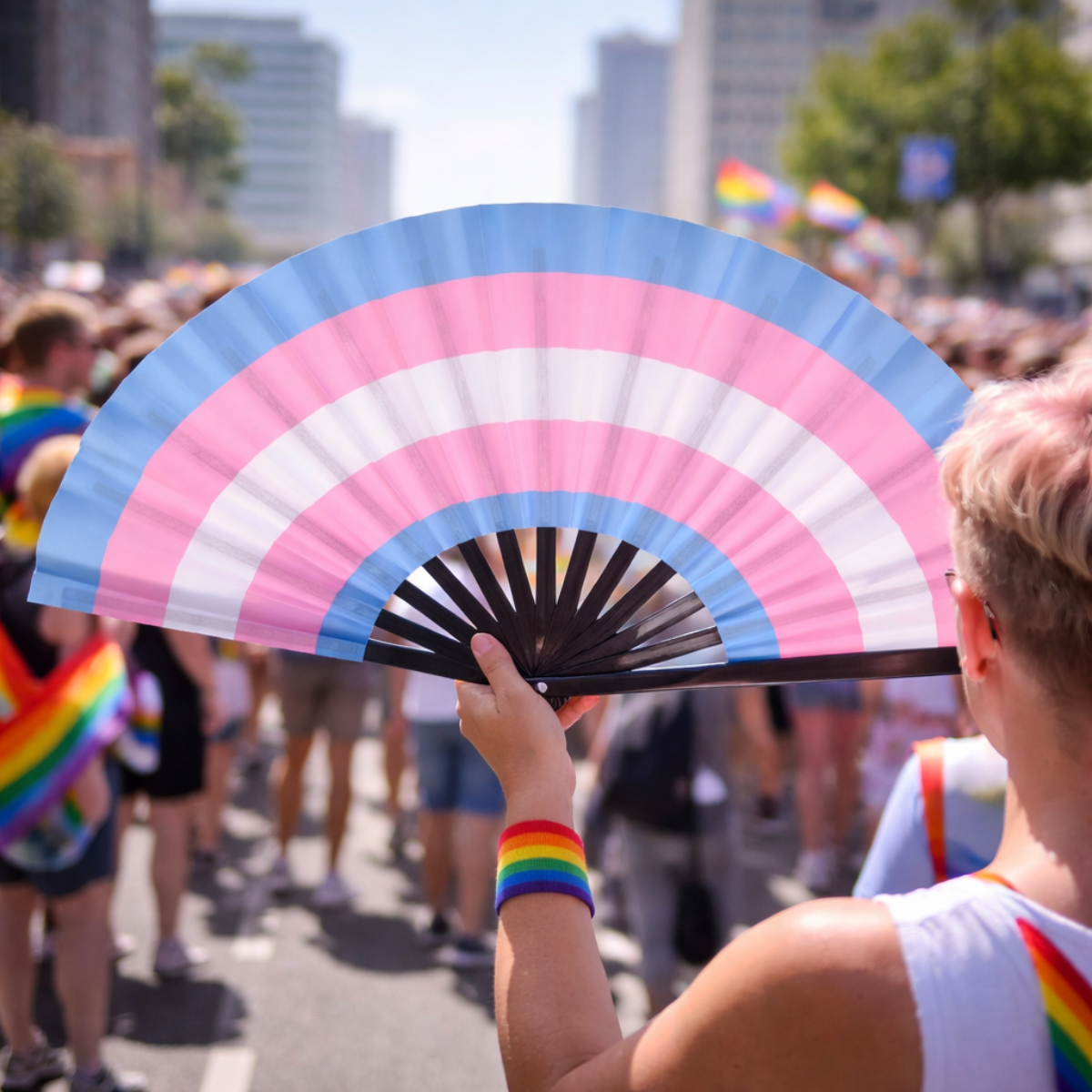 Stort Vifte Transgender Flag  - 5