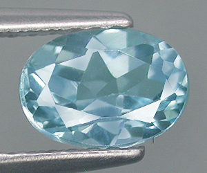 Piedra preciosa de topacio azul cielo natural de talla ovalada de 7x5 mm calibrada de 1,09 ct