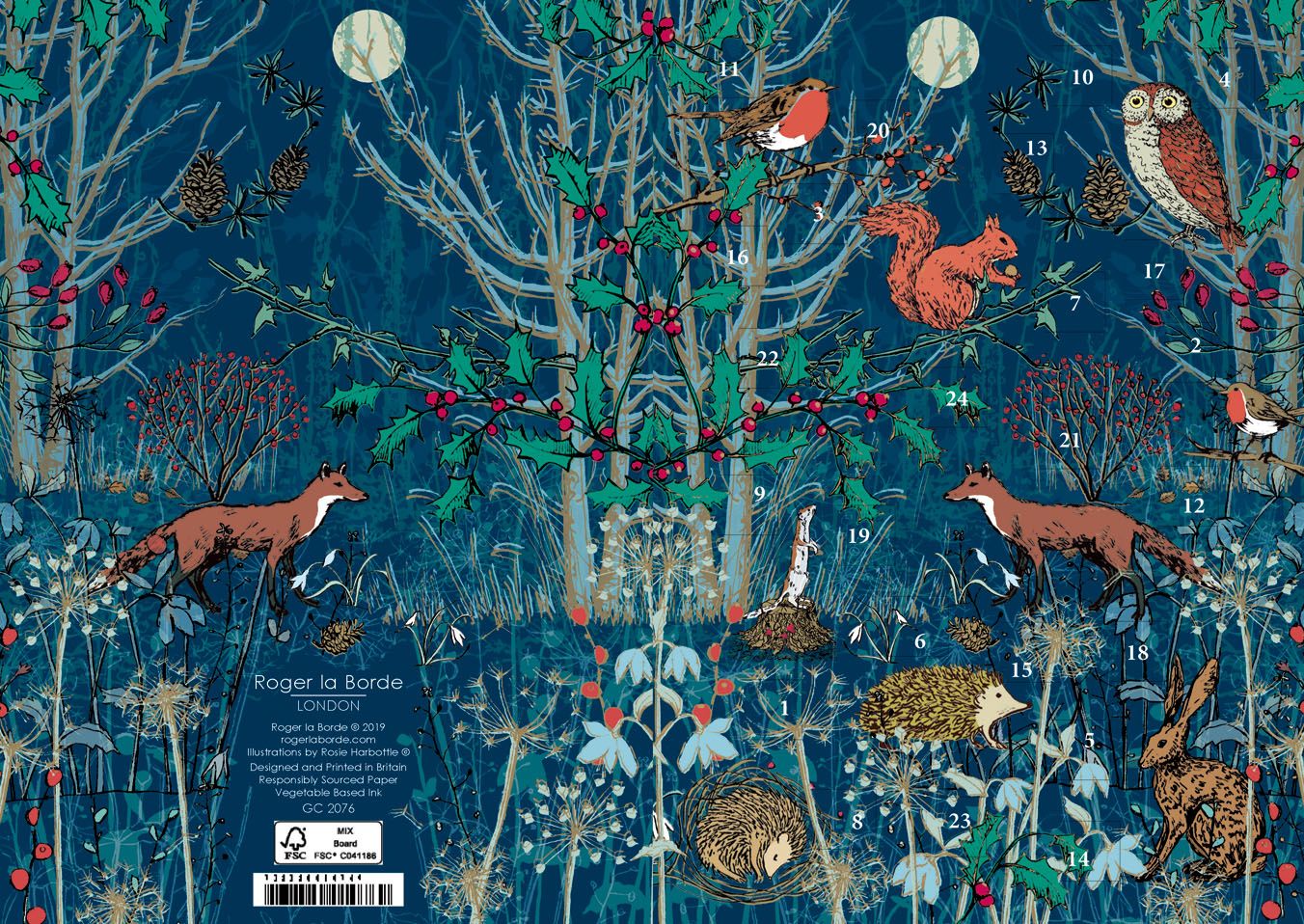 Winter's Tale Animals, Advent Calendar Card - 4