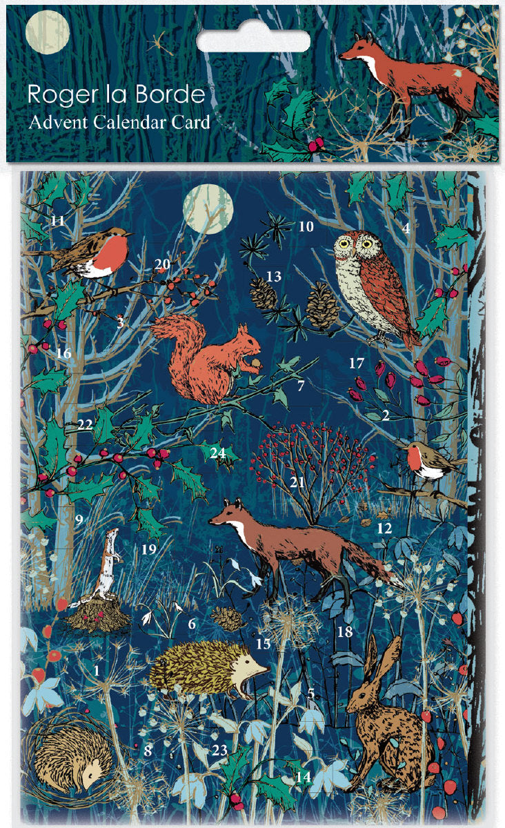 Winter's Tale Animals, Advent Calendar Card