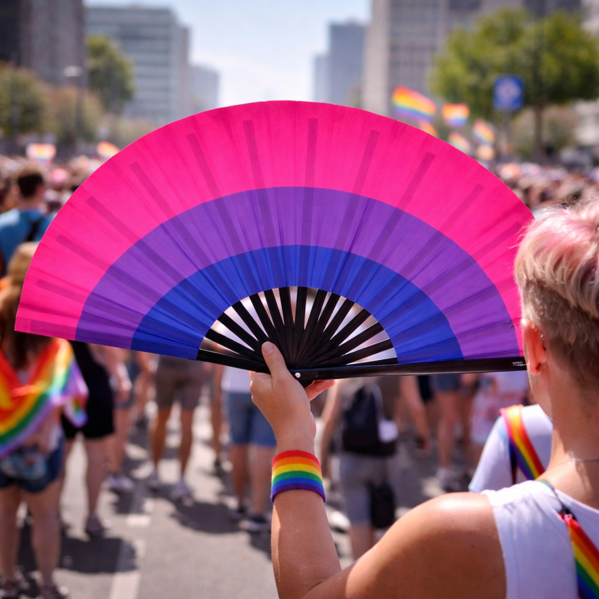 Großer Fächer bisexuelle farben  - 4