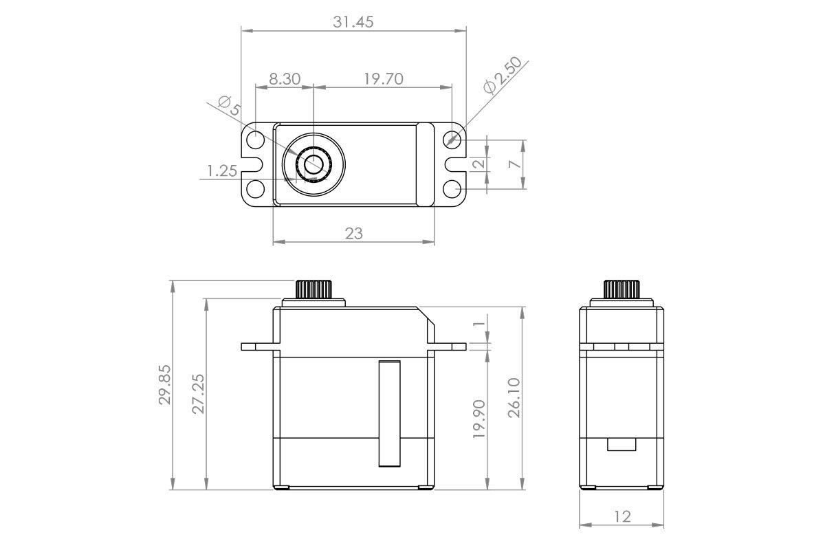 MKS DS95 0.053s/60°, 3.05kg.cm - 2