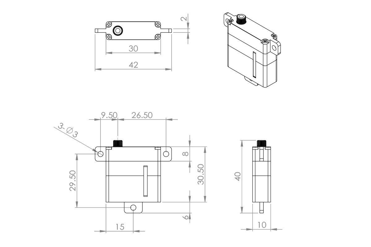 MKS HBL6625MINI 0.10s/60°, 6.0kg.cm - 2