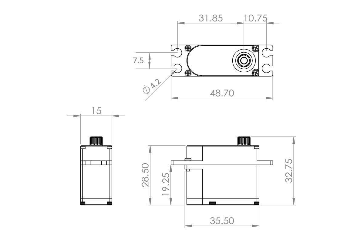 MKS HV747 0.13s/60°, 15.0kg.cm - 2