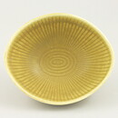 Gunnar Nylund (Ritzi 1960s) Yellow Oval Bowl with Linear Relief 13 cm (3)