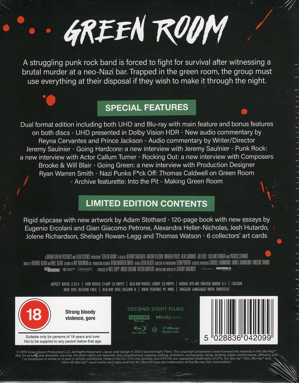 Green Room (Limited Edition) (ej svensk text) (4K Ultra HD + Blu-ray) - 2