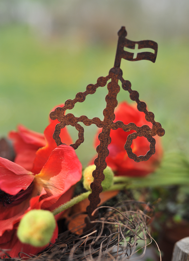 Midsommarstång Stick - Flagga - Rost - 24x10 cm - 2