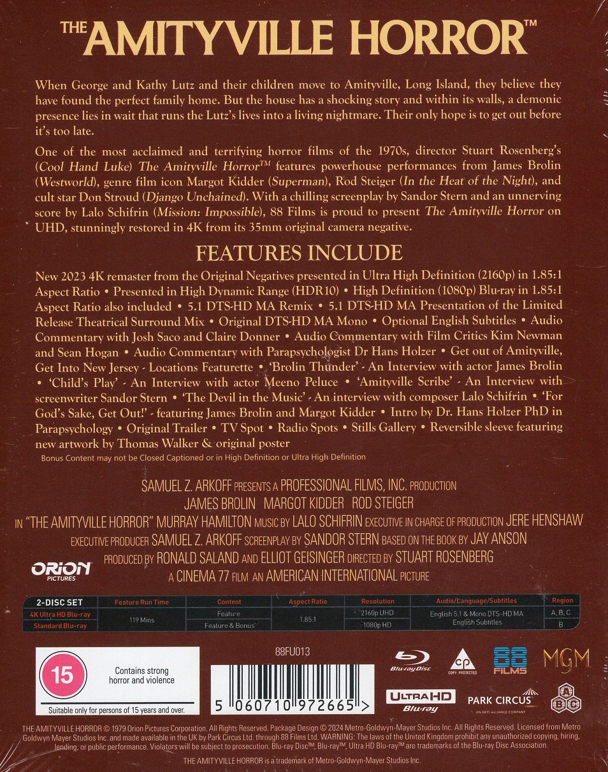 Amityville Horror (Limited Edition) (ej svensk text) (4K Ultra HD + Blu-ray) - 2