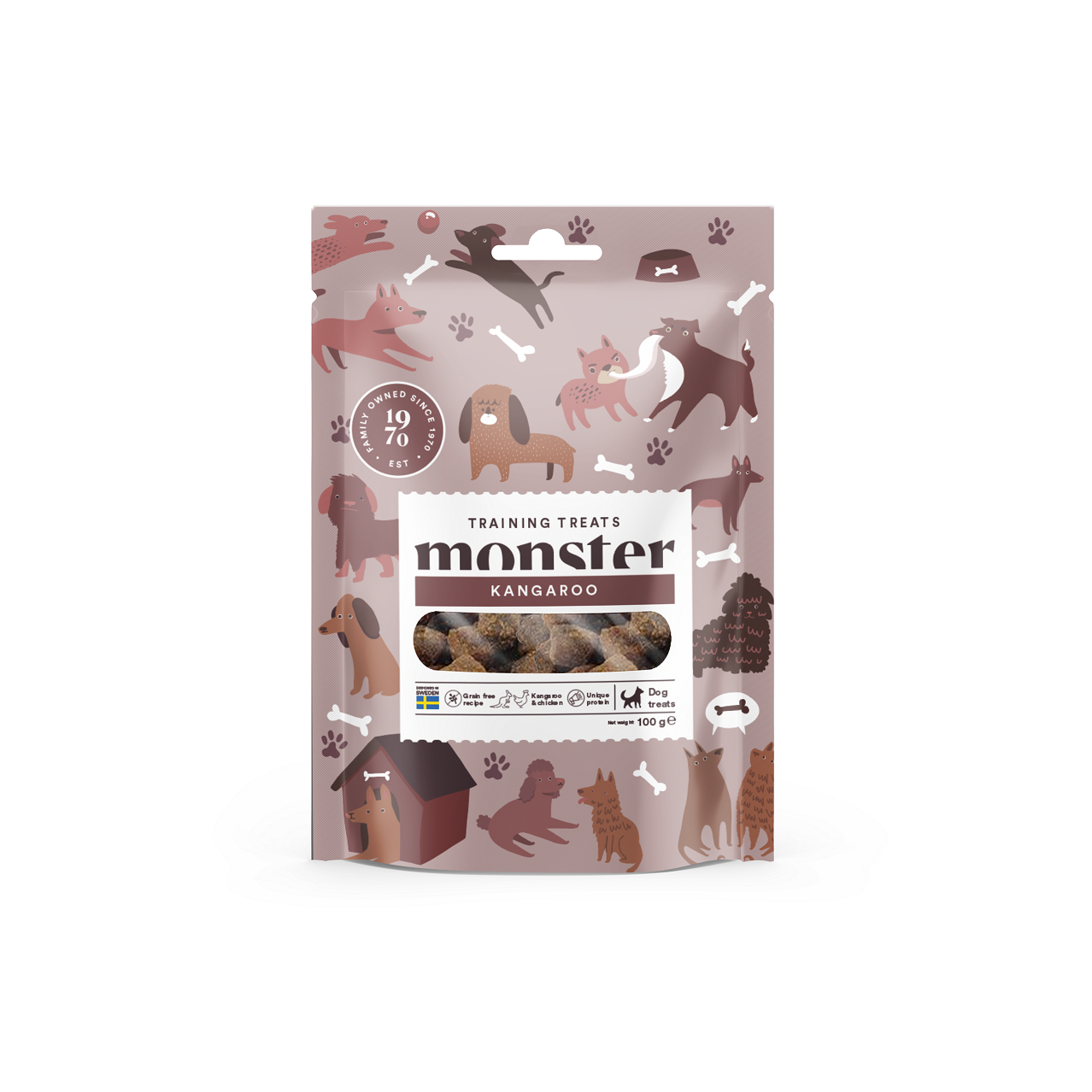 Monster Dog Training Treats 100g - Olika spännande proteinkällor