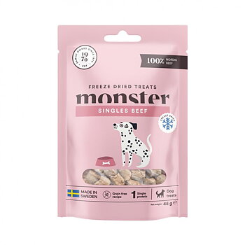 Monster Freeze Dried  Dog Treats 45g - Biff, Kyckling, Gris, Lamm