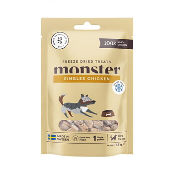 Monster Freeze Dried  Dog Treats 45g - Biff, Kyckling, Gris, Lamm