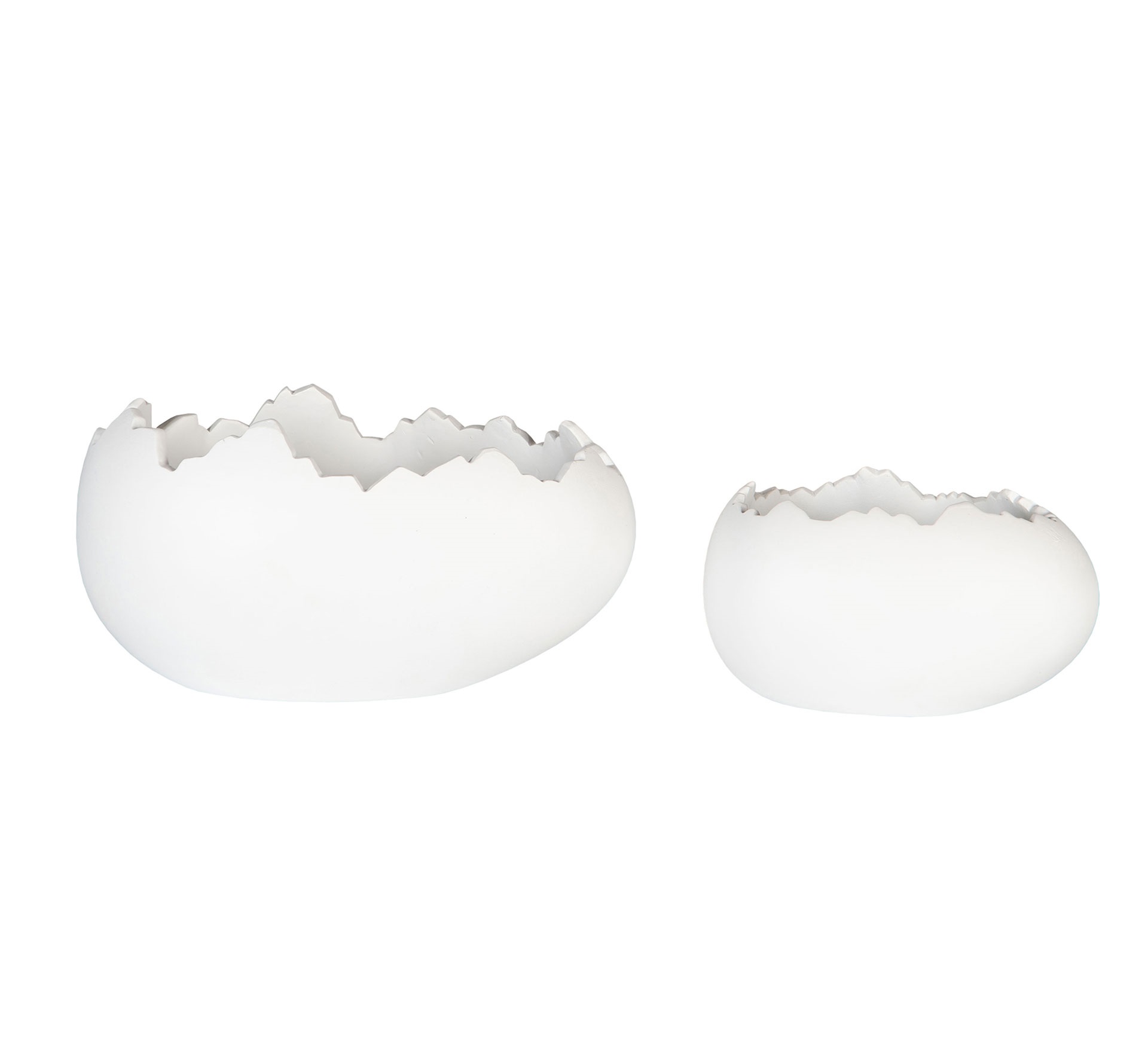 Kruka äggskal vit stor 22 cm - 4