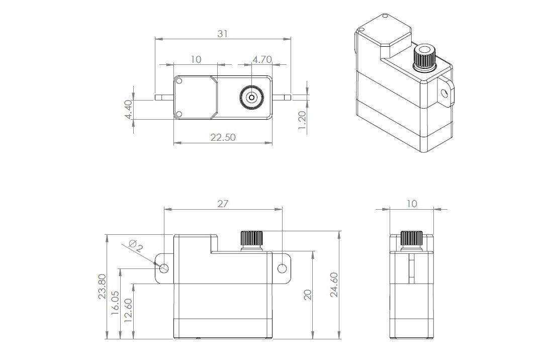 MKS HV6110 0.10s/60°, 3.4kg.cm - 2