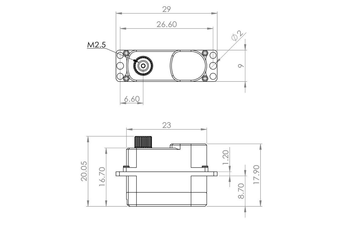 MKS HV75K-N 0.09s/60°, 3.3kg.cm - 2