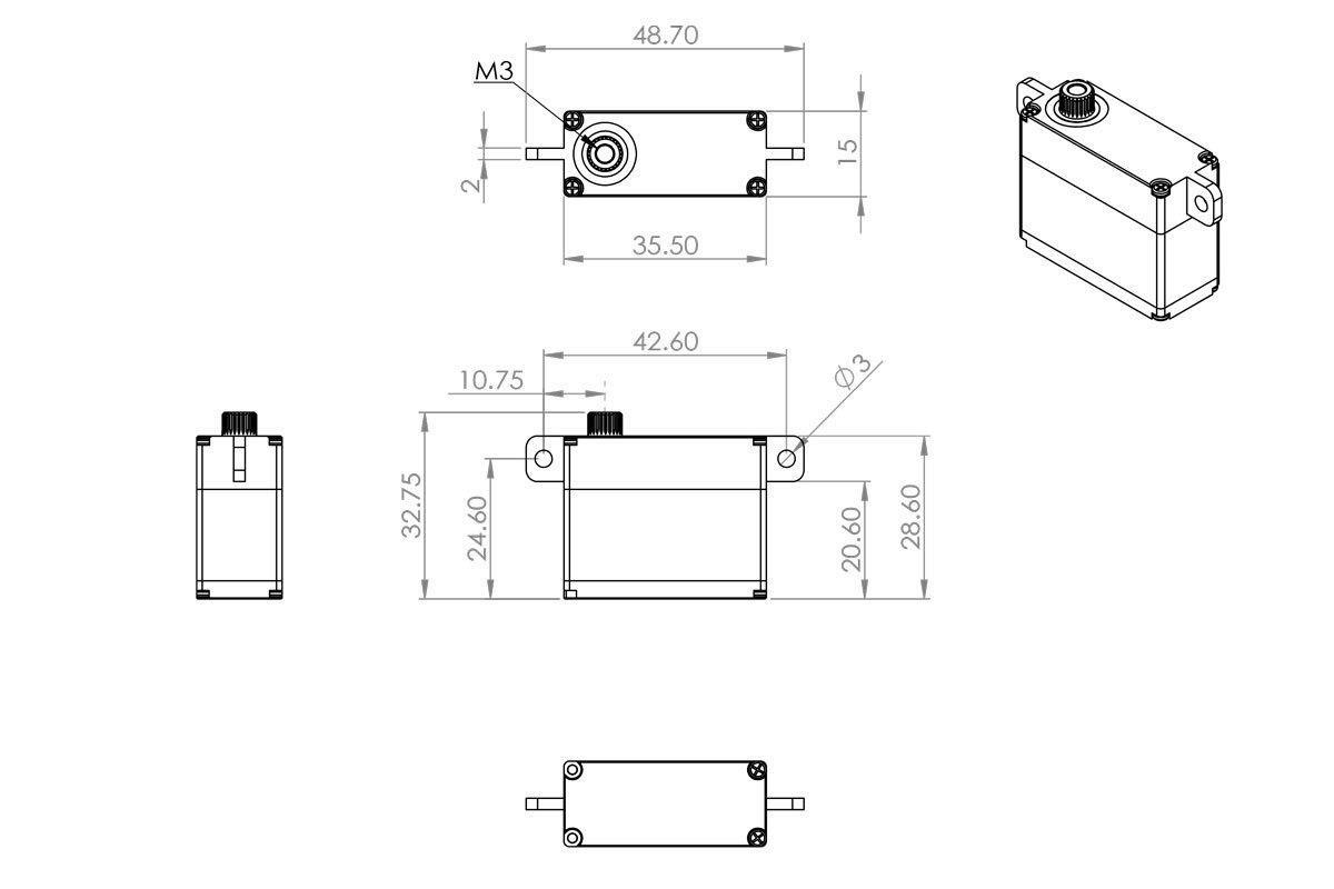 MKS HV747R 0.13s/60°, 15.0kg.cm - 2