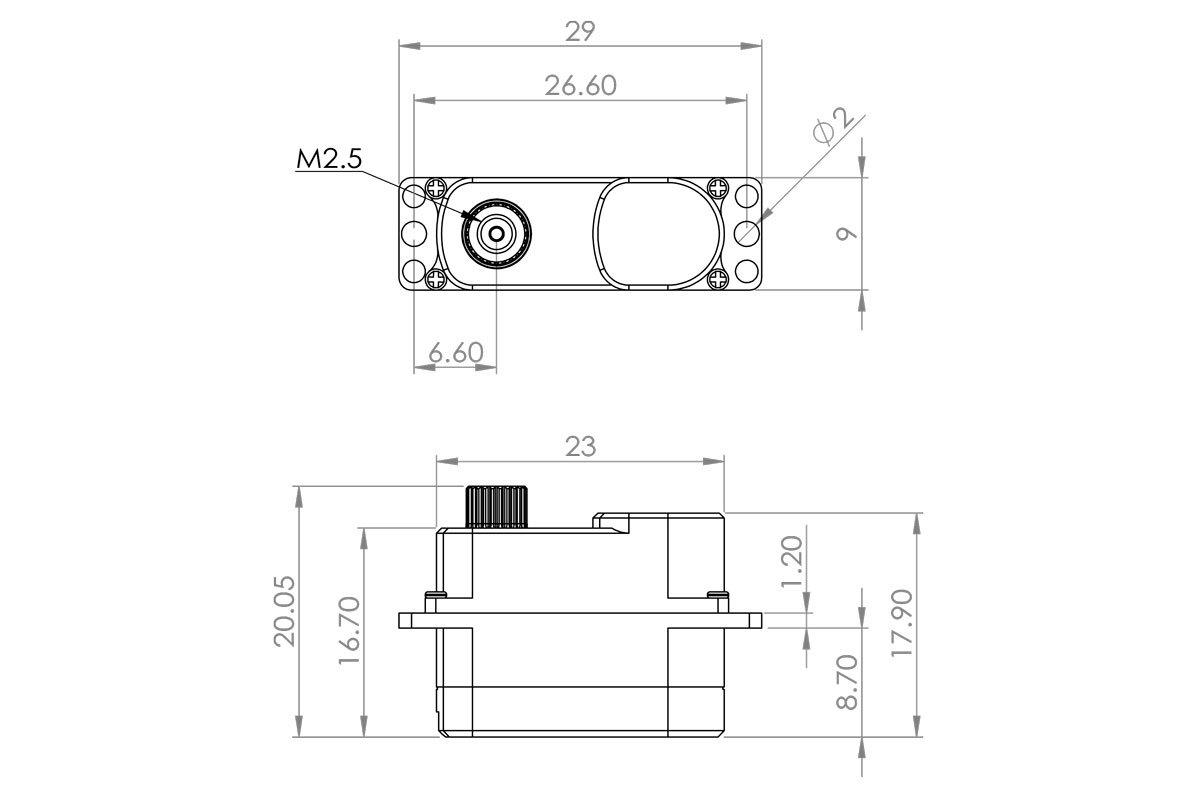 MKS HV75K-R 0.09s/60°, 3.3kg.cm - 2