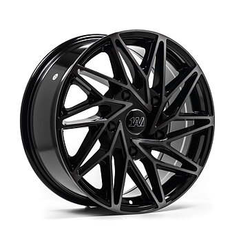 18" 1AV WHEELS ZX10 TRANSIT - GLOSSY BLACK POLISHED TINTED