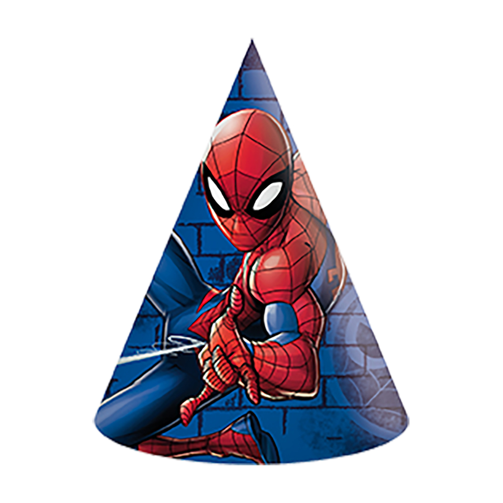 Party hatt spiderman 6-pack