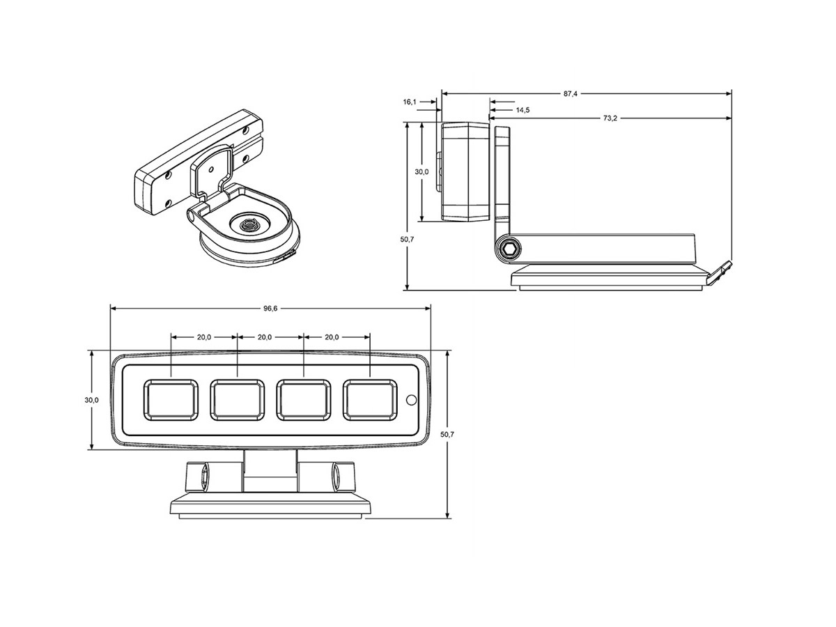 Control panel 4 buttons for SCR Advanced - 3
