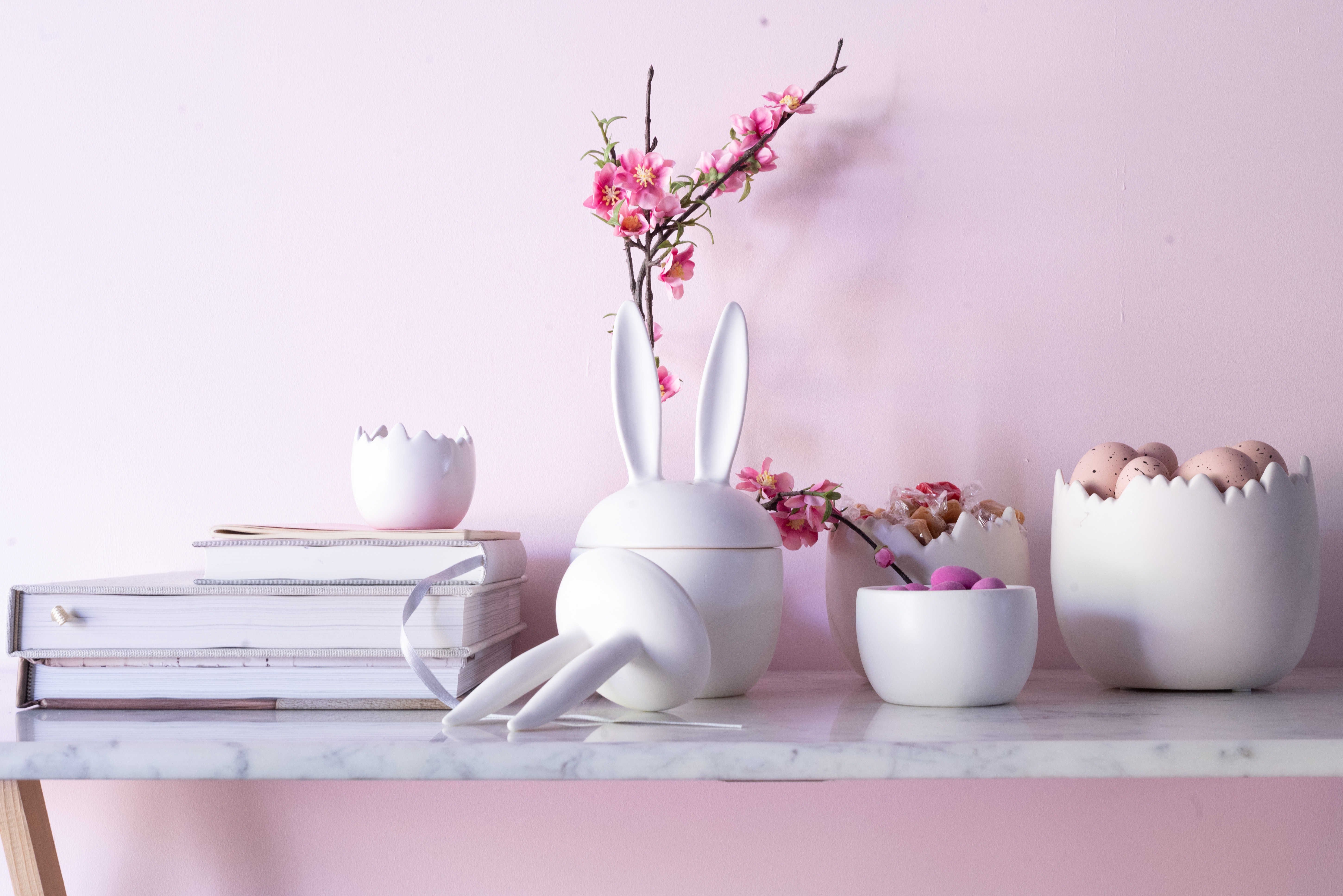 Easter egg - Bowl with lid - Rabbit - Pot - Egg - White - Small - 5