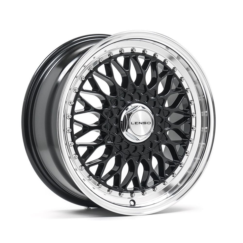 15" LENSO WHEELS BSX - GLOSSY BLACK POLISHED