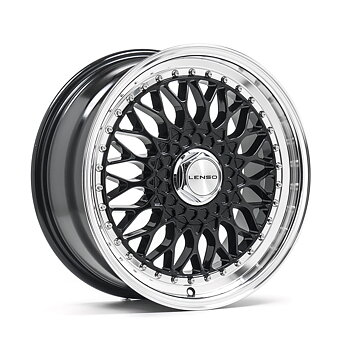 15" LENSO WHEELS BSX - GLOSSY BLACK POLISHED