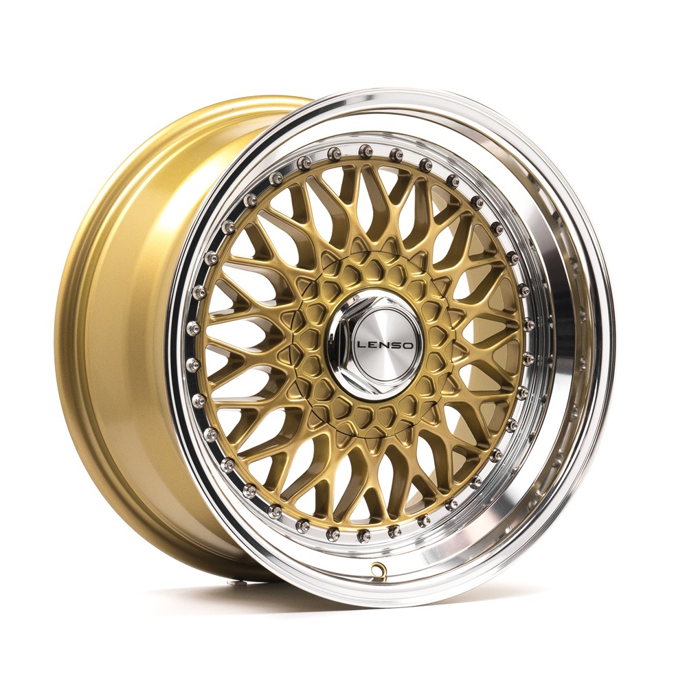 15" LENSO WHEELS BSX - GLOSSY GOLD POLISHED