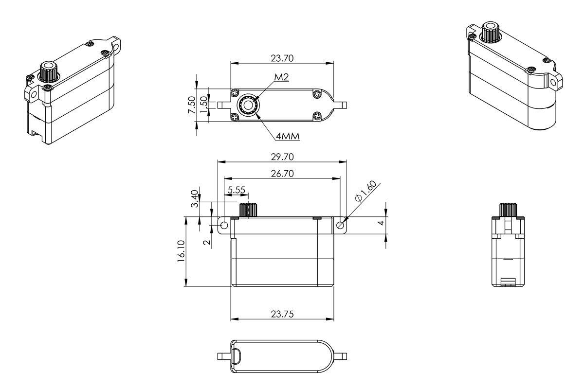 MKS HS75 0.087s/60°, 4.0kg.cm - 2