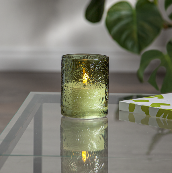 LED Blockljus Flamme Leaf 