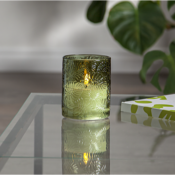 LED Blockljus Flamme Leaf 