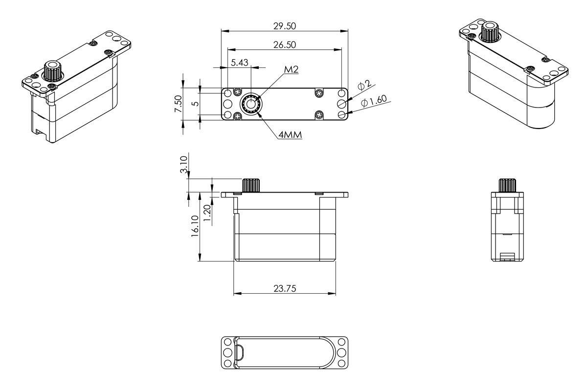 MKS HS75H 0.087s/60°, 4.0kg.cm - 2