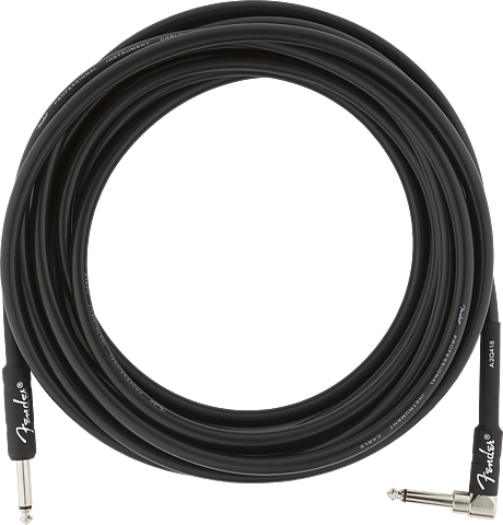 FENDER PROFESSIONAL 18,6' (5,5 Meter) ANGLE INSTRUMENT CABLE BLACK