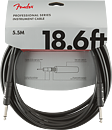 FENDER PROFESSIONAL 18,6' (5,5 Meter) STRAIGHT/STRAIGHT INSTRUMENT CABLE BLACK