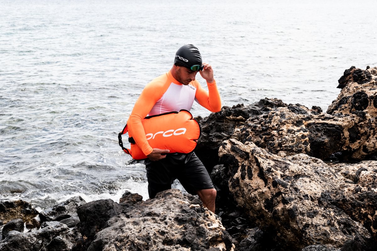 ORCA Swim Buoy / Safe Buoy with pocket - Orange - 7