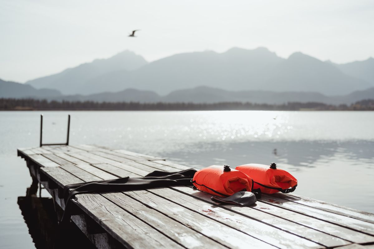 ORCA Swim Buoy / Safe Buoy with pocket - Orange - 8