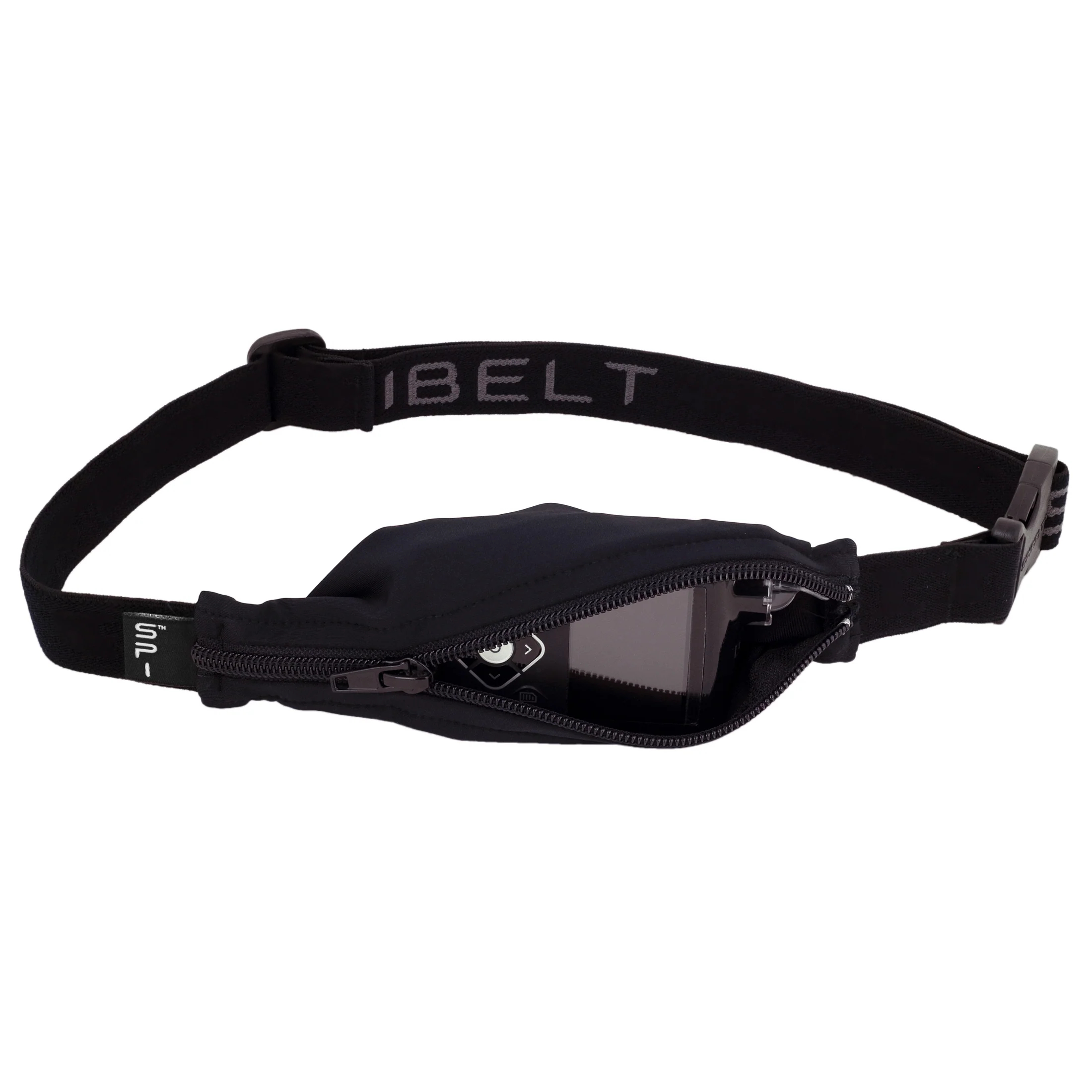 SpiBelt Orginal -  Black Fabric/Black Zipper/Black Logo Band - 2