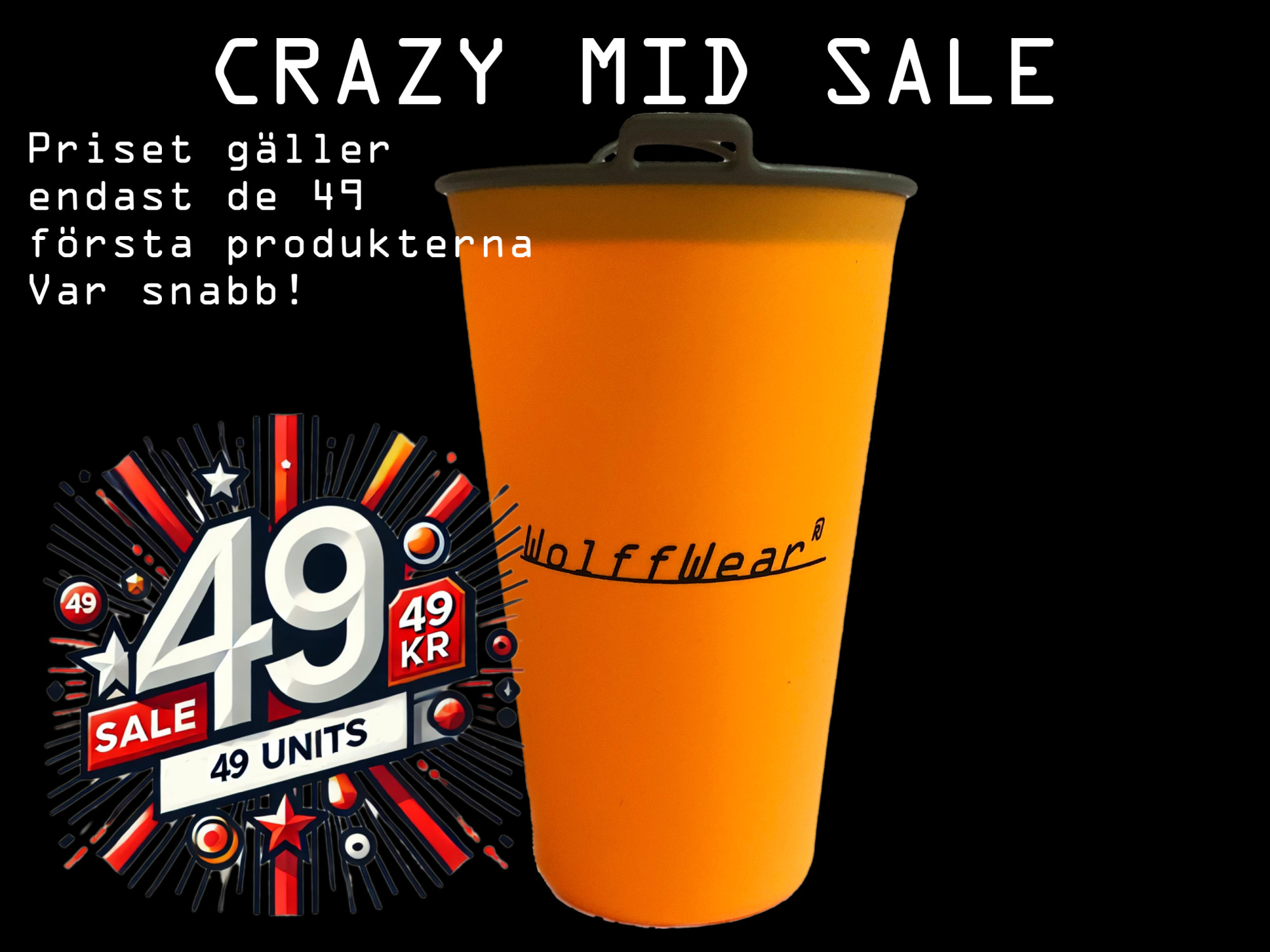 Wolffwear Silikone cup - Orange 250 ml