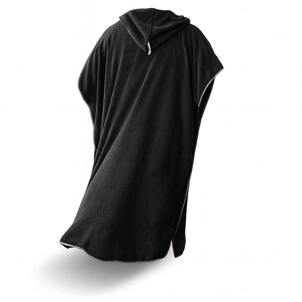 Poncho Towel De luxe Extra tjock och gosig - Wolffwear  - Svart/grå - FÖRBESTÄLLNING - 2