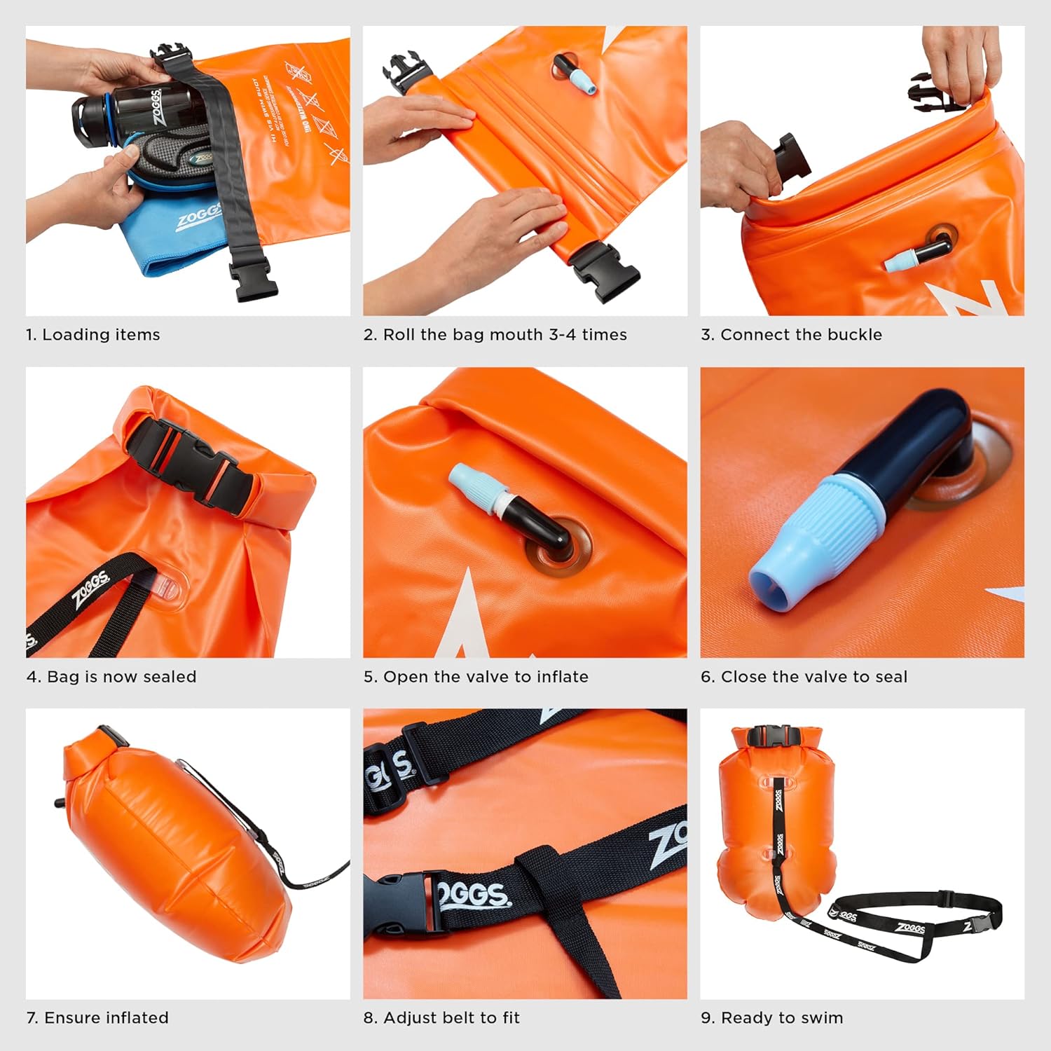 Zoggs Hi Viz Swim Buoy 12L - 8