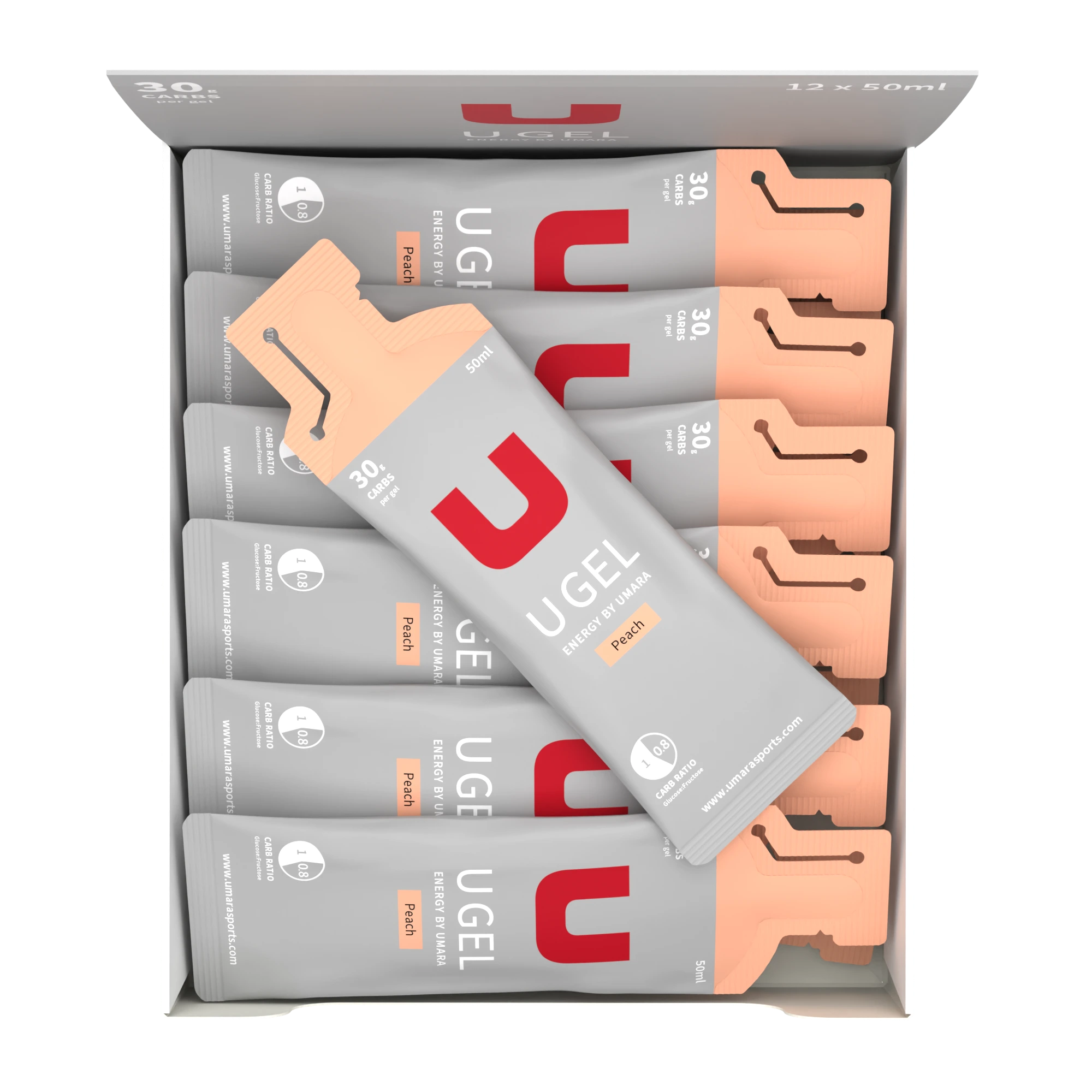 Umara  U Gel (30g Carbs) - Peach - 2