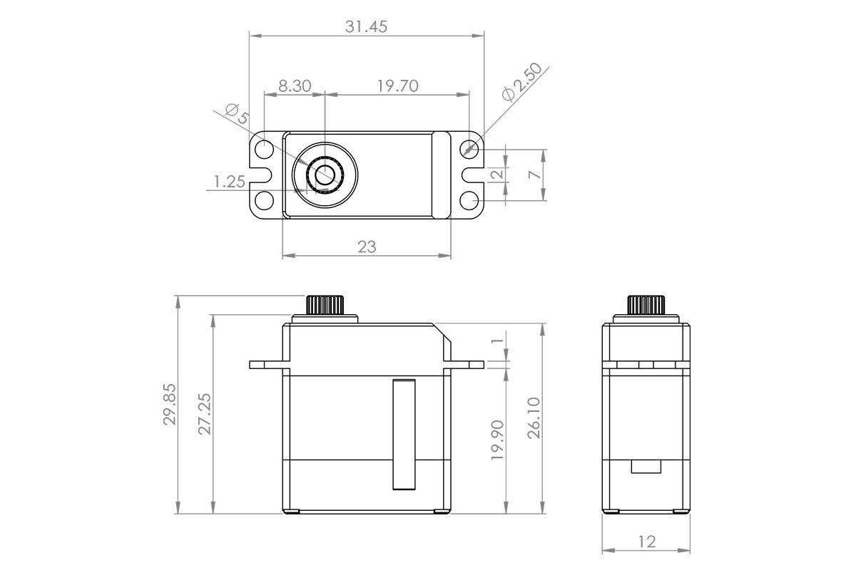 MKS HV93i (0.031s/60°, 2.6kg.cm) - 2