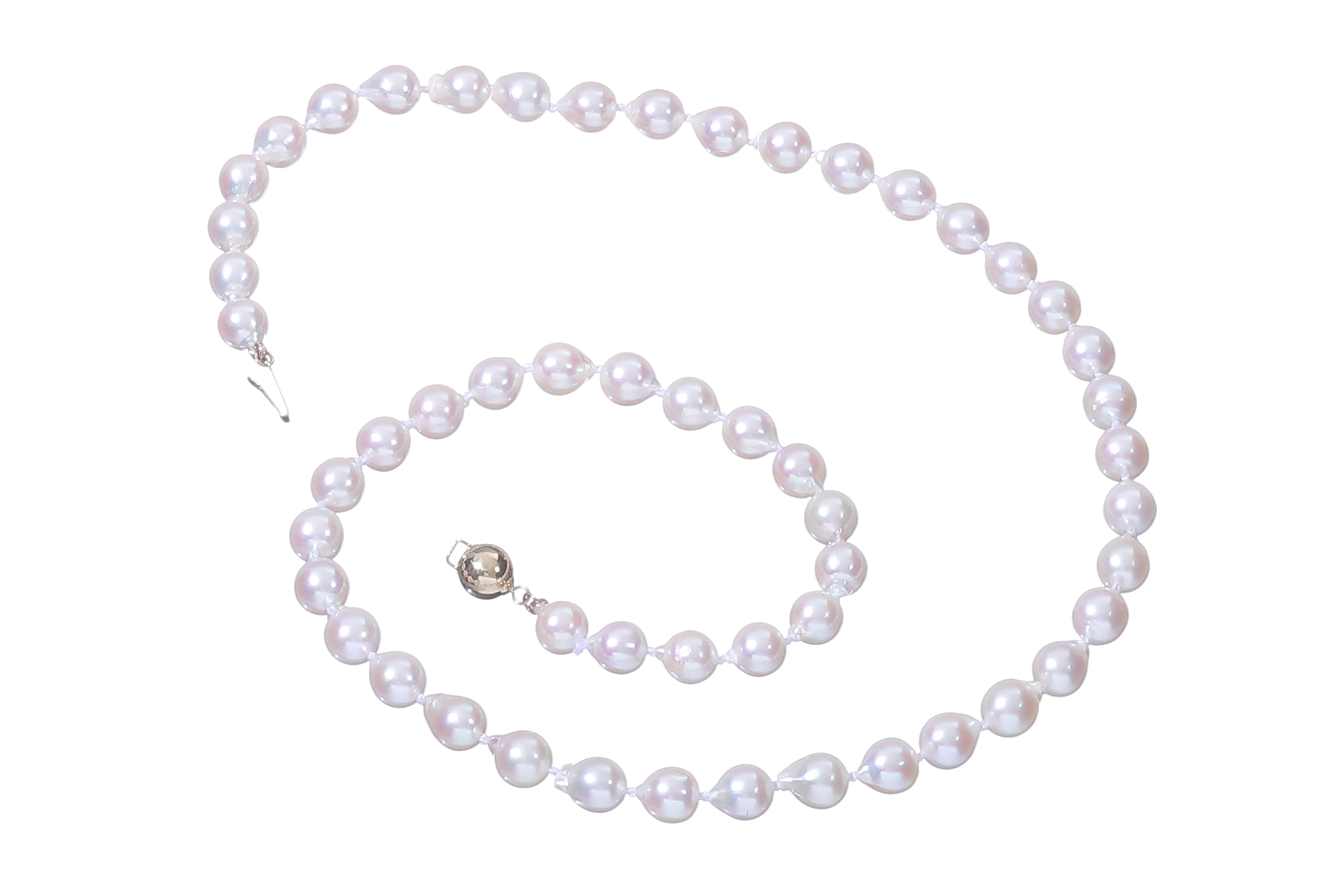 Akoya-Perlenkette in Standardqualität mit Goldverschluss 6.5–7 mm