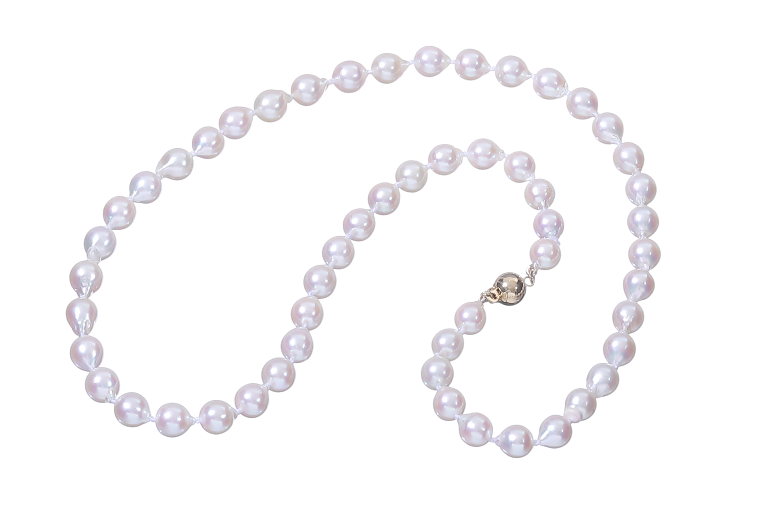 Akoya-Perlenkette in Standardqualität mit Goldverschluss 6.5–7 mm - 3