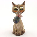 Dorothy Clough (1960s) Charming Cat with Fish 18 cm
