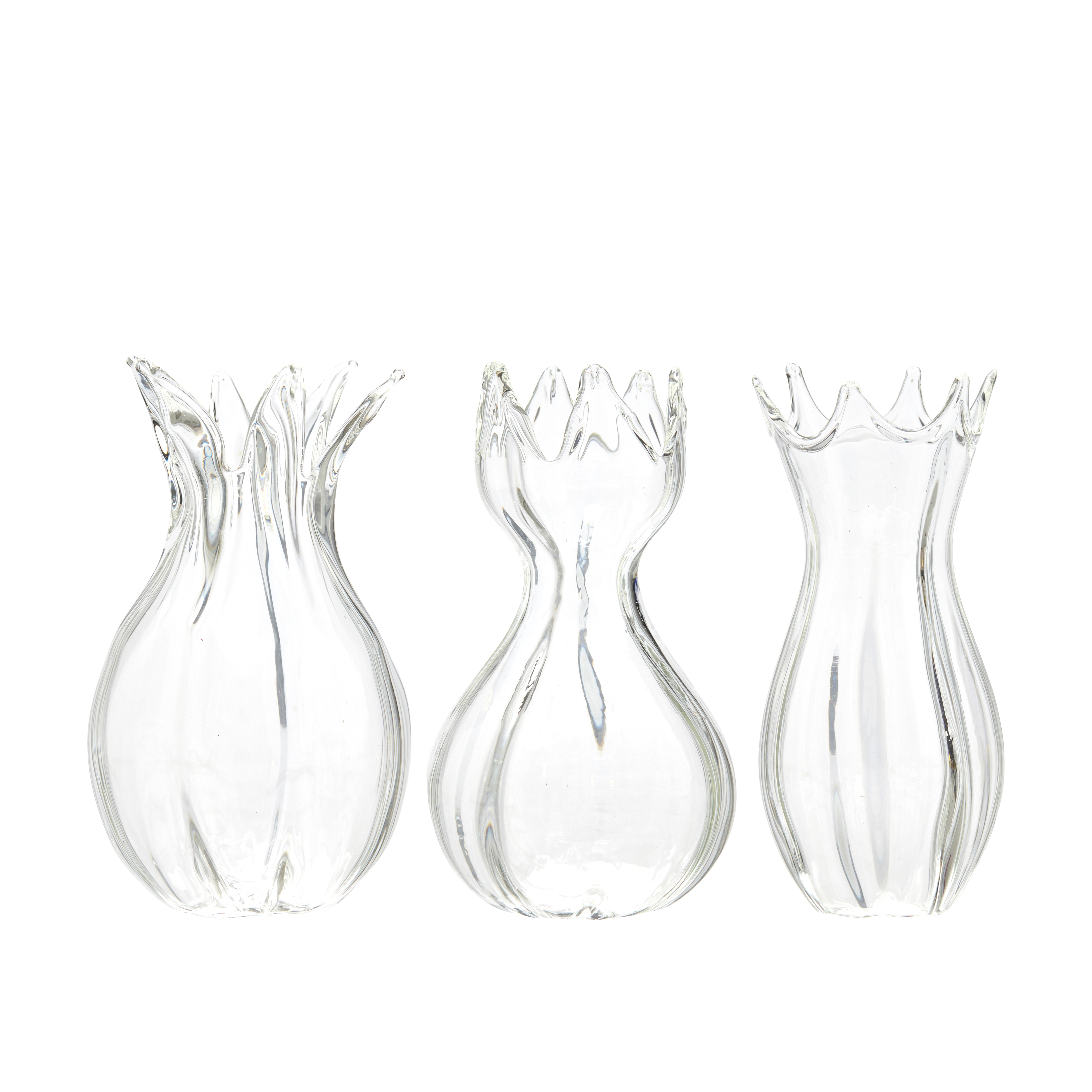 Glasvaser 3-pack - Vas - Klarglas  - 5