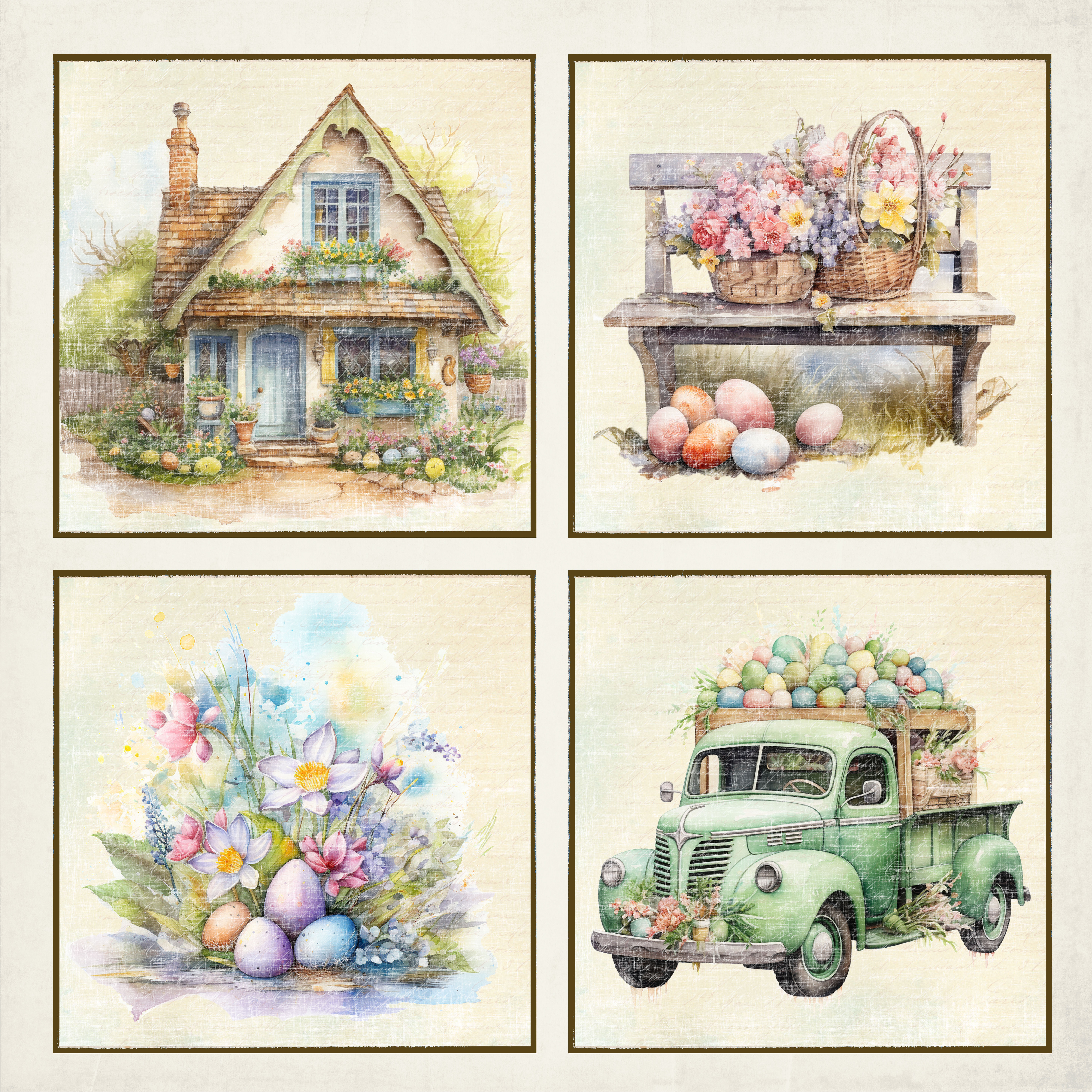 Papper Scrapbooking Reprint - Easter - 12x12 (30,5 x 30,5 cm)