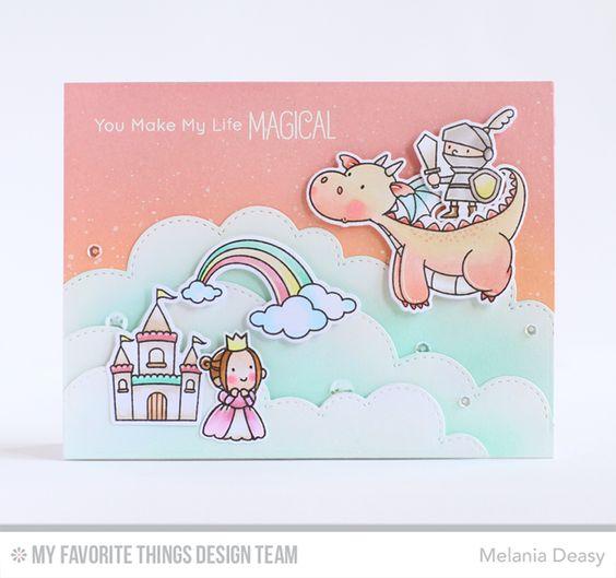 MY FAVORITE THINGS -BB Magical Dragons STAMP & DIE SET - 4