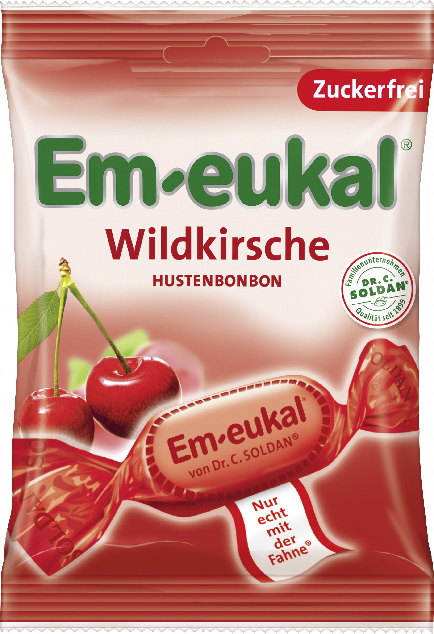 Sockerfri Halstablett Vildkörsbär 75g - Em-eukal