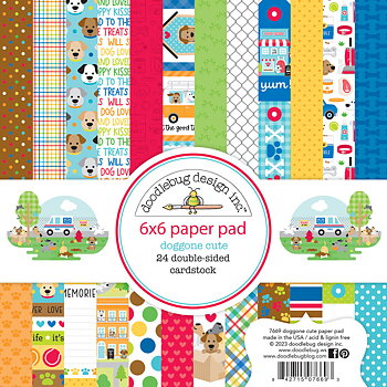 Doodlebug Design -Doggone Cute 6x6 Inch Paper Pad