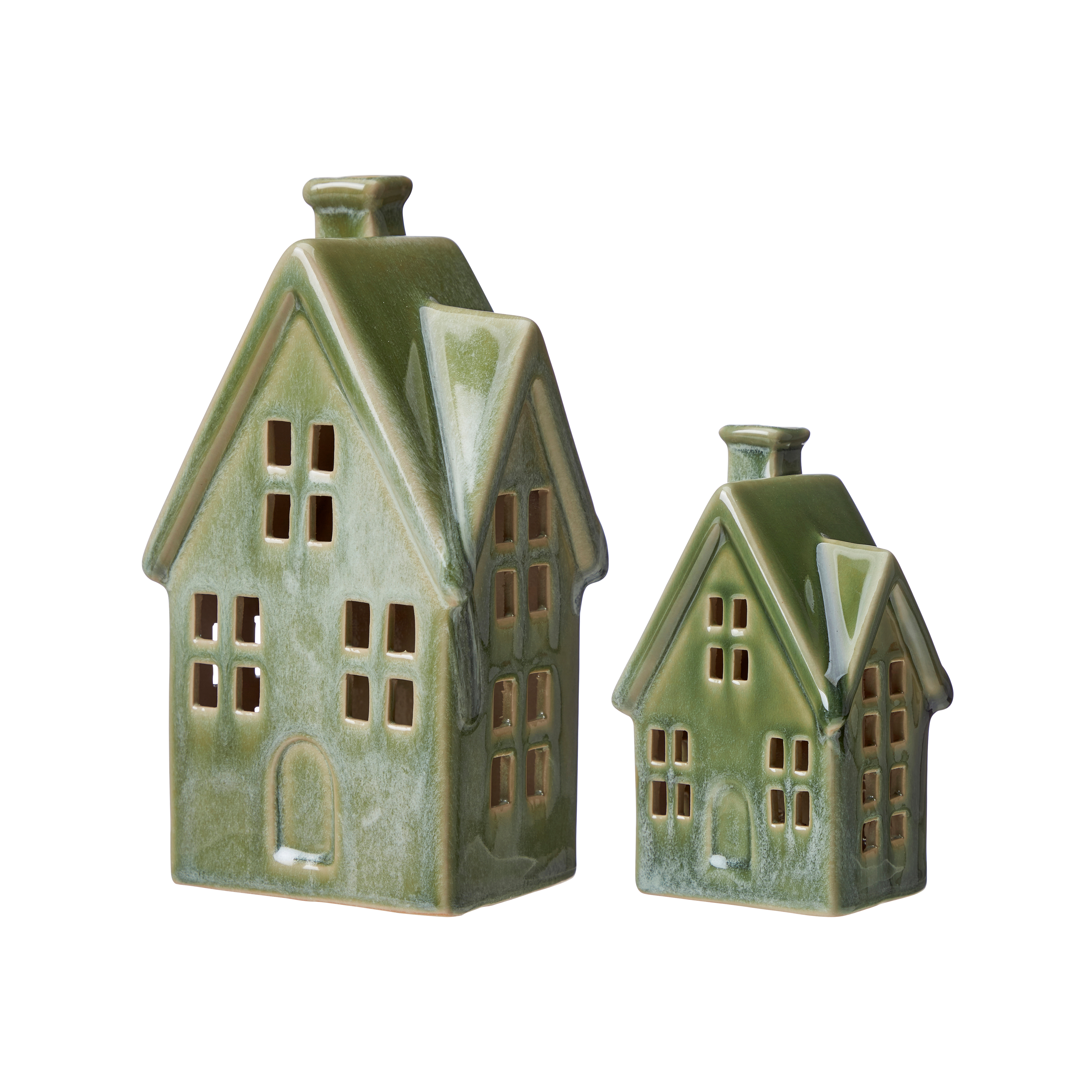 House with LED lighting - Green mottled - Large - 6